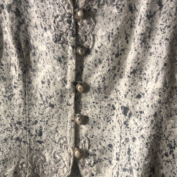 Retro 80s Up-cycled Splatter Paint Jacket Size 10 - Picture 4 of 16